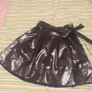 Metallic flare skirt